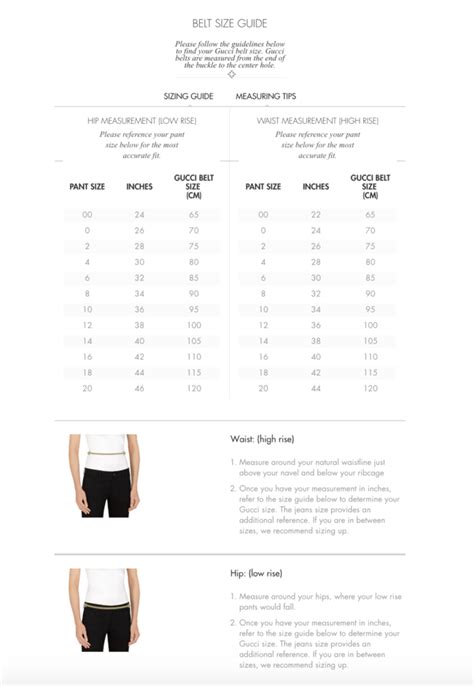 gucci belt size chart men's